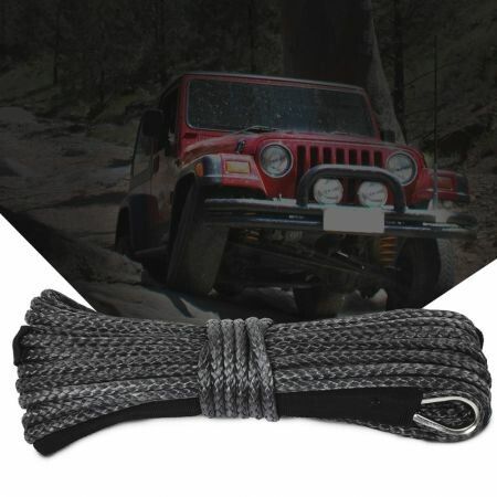 Synthetic Winch Rope for Heavy-Duty Towing and Recovery 6mm x 15m