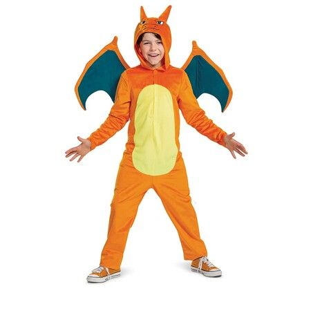 Halloween Charizard Costume for Kids Deluxe Animal Jumpsuit for the Ultimate Halloween Party Adventure (Height 130cm)