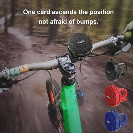 Rugged Bluetooth Bike Speaker: IPX7 Waterproof, Drop-proof, and Ready for Outdoor Adventures Black