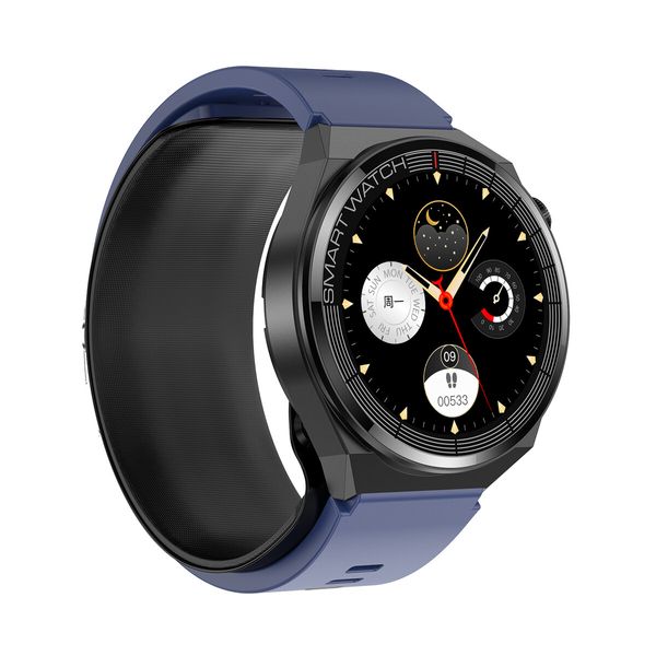 All-in-One Monitoring Sports Smartwatch: Track HeartRate, Sugar, Pressure, Temperature - Blue