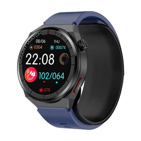 All-in-One Monitoring Sports Smartwatch: Track HeartRate, Sugar, Pressure, Temperature - Blue