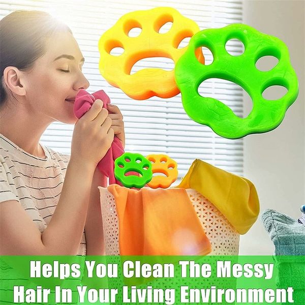 4-Pack Laundry Hair Removers - Effectively Remove Fur, Hair, and Lint from Clothes and Laundry, Leaving Your Fabrics Pristine