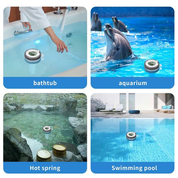 Floating Digital Pool Thermometer: Wireless Thermometer Easy Temperature Reading for Pool, Spa, Tubs and Ponds