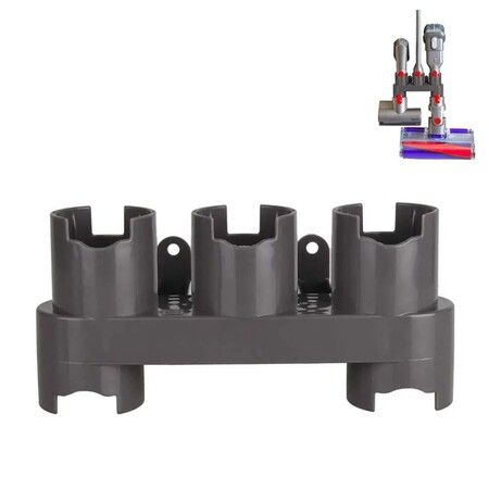 Vacuum Storage Bracket Holder - Compatible with Dyson V7, V8, V10, and V11 - Includes 2 Adapters for Brush Tool and Nozzle Base