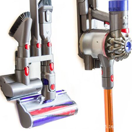 Vacuum Storage Bracket Holder - Compatible with Dyson V7, V8, V10, and V11 - Includes 2 Adapters for Brush Tool and Nozzle Base