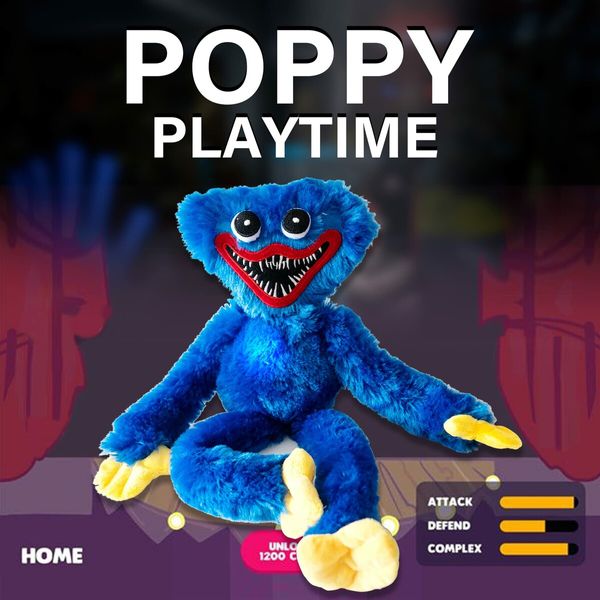 40cm Glow-in-the-Dark Singing Huggy Wuggy Plush Toy from Poppy Playtime-Monster Horror Doll Gifts