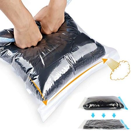 6-Pack 40x60cm Vacuum-Free Space Saving Compression Bags Organizers for Travel and Storage