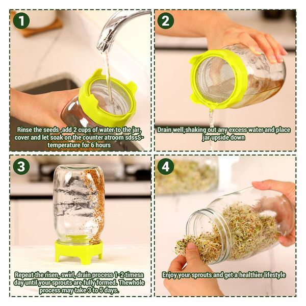 Sprouting Lids for Mason Jars: Grow Fresh Sprouts at Home