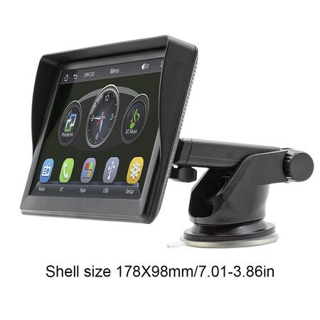 7" Touch Screen Car Multimedia Player with Wireless CarPlay, Android Auto, FM Radio, Bluetooth, and MirrorLink