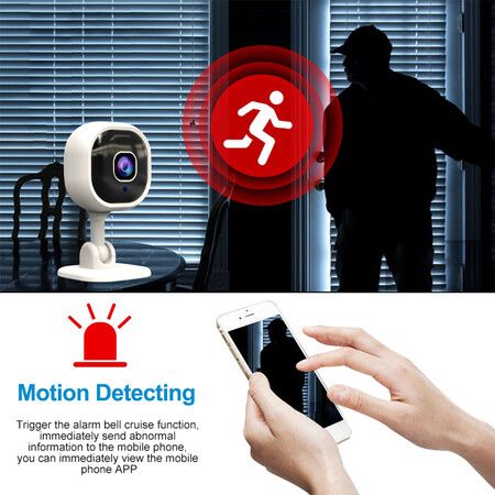 1080p Clear View Mini Smart WiFi Camera with Remote Wireless Monitoring for Security and Surveillance