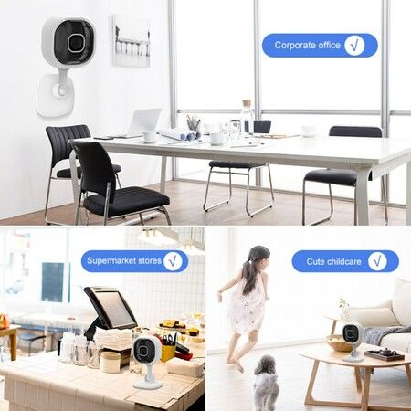 1080p Clear View Mini Smart WiFi Camera with Remote Wireless Monitoring for Security and Surveillance