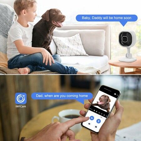 1080p Clear View Mini Smart WiFi Camera with Remote Wireless Monitoring for Security and Surveillance