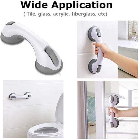 2pcs Ultra Grip Grab Bars with Dual Locking Suction Cups for the Elderly Ideal use in showers bathtubs toilets