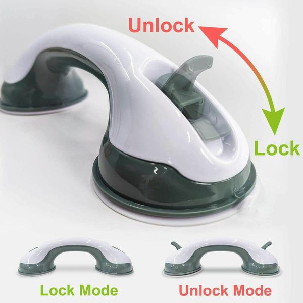 2pcs Ultra Grip Grab Bars with Dual Locking Suction Cups for the Elderly Ideal use in showers bathtubs toilets