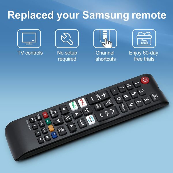 Universal Remote Control for All Samsung Smart TVs Compatible with LED, LCD, HDTV, 3D, and Series Models