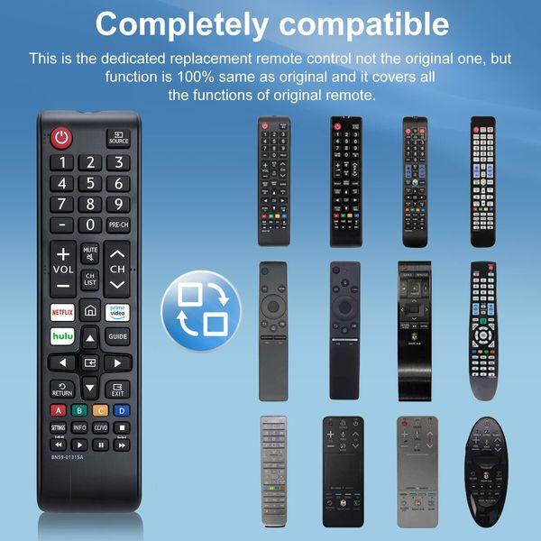 Universal Remote Control for All Samsung Smart TVs Compatible with LED, LCD, HDTV, 3D, and Series Models