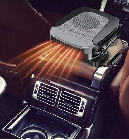 Portable Car Defroster and Heater with 12V Power, Ceramic Heating, and Cooling Fan for Demisting and Warming