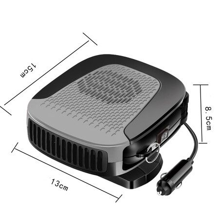 Portable Car Defroster and Heater with 12V Power, Ceramic Heating, and Cooling Fan for Demisting and Warming