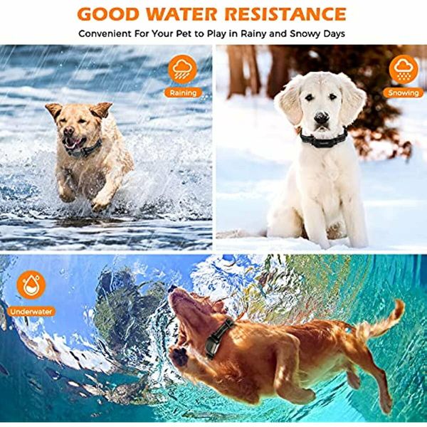 Electric Wireless Dog Fence + Dog Training Collar, Remote Boundary Containment for Safe Roaming, Adjustable Range Sizes for All Dogs