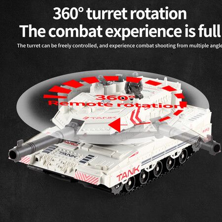 Remote Control Tank for Boys: 1:24 M1A2 Battle Tank with Alloy Material, Smoke Effect, Lights, and Realistic Sounds