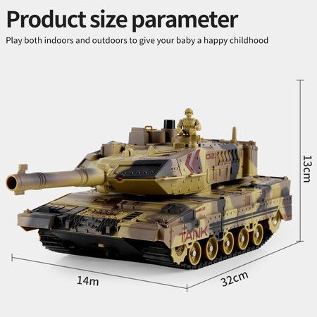 1:24 M1A2 Battle RC Tank Tank Toy with Smoke Effect, Lights, and Realistic Sounds Great Gift Idea