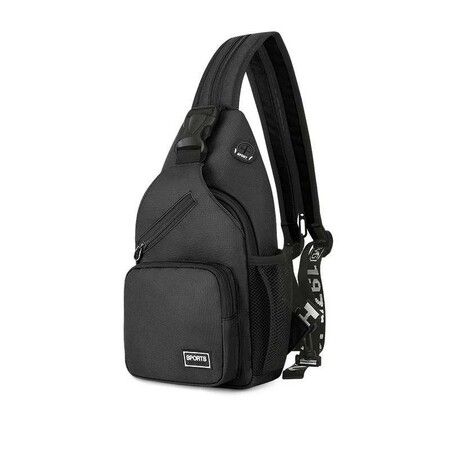 Crossbody Sling Backpack: Versatile Daypack for Men & Women with Earphone Hole