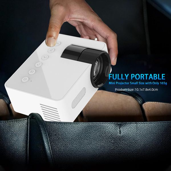 Portable Wireless Mini Projector for Phone Projection Color White