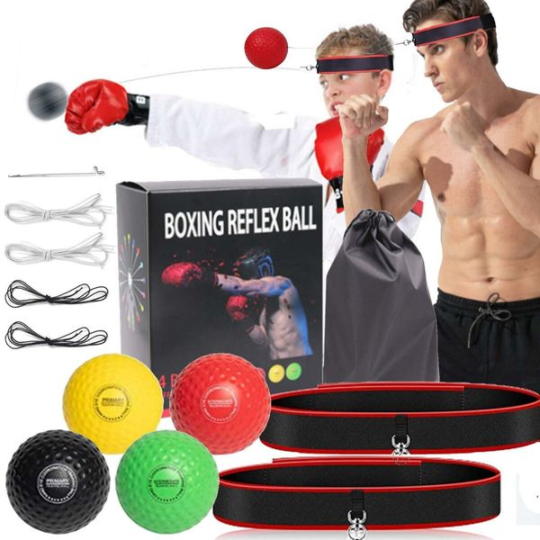 React Reflex Boxing Ball Bundle for Enhanced Training: Improve Hand-Eye Coordination, Punching Speed, and Fight Reaction