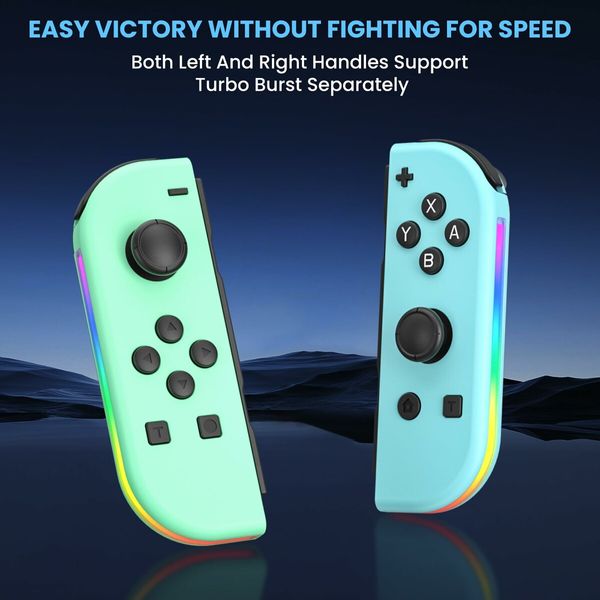 Replacement Controller for Switch: with RGB LED, Double Vibration, Wake-up, and Screenshot Functions