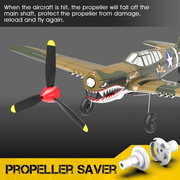 RC Plane for Beginners and Experts: 4-CH P40 Warhawk with Xpilot Stabilizer and One-Key Aerobatics