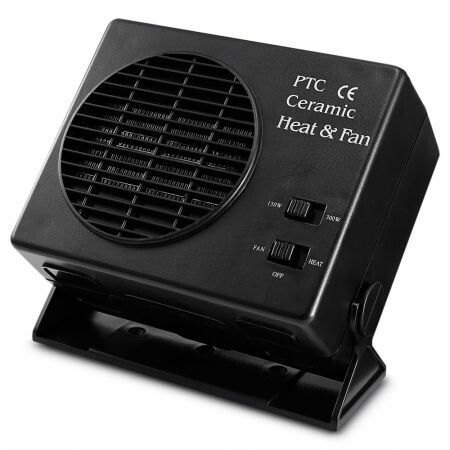 Portable Car  2-in-1 Electric Fan and Heater (150W/300W) for Defrosting and Demisting