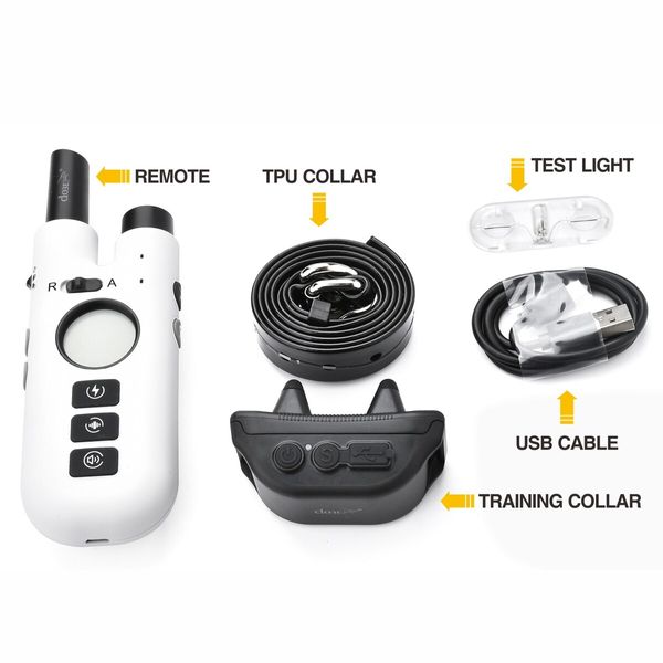 Auto Bark Control 2-in-1 Dog Training Collar with 3 Modes(Modes,Beep,Shock)-800m Remote Range for All Dog Sizes