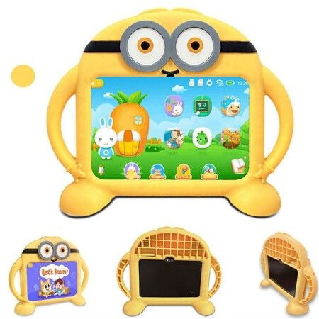 7" Kids Android Learning Tablet with WiFi, 32GB Storage, 2GB RAM, Bluetooth, Dual Cameras, and Parental Controls: The Perfect Educational and Entertainment Device for Children (Yellow)