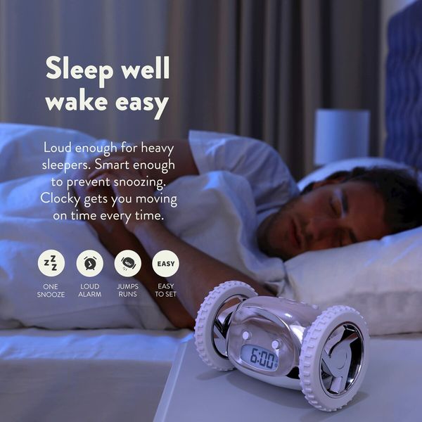 Extra Loud Rolling Alarm Clock for Heavy Sleepers