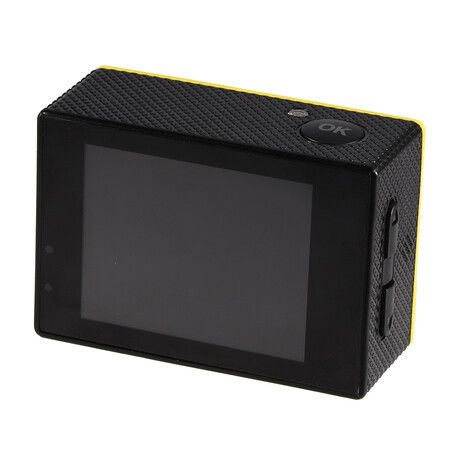 Waterproof 1080P 12MP Sports Camera: Full HD High-Resolution, 2.0 Inch Display, 30m/98ft Underwater(Yellow)