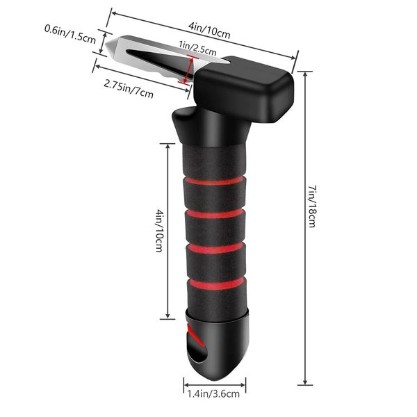 Non-Slip Car Door Handle with Assist Bar for Elderly: Safety Hammer and Window Breaker for Mobility Assistance