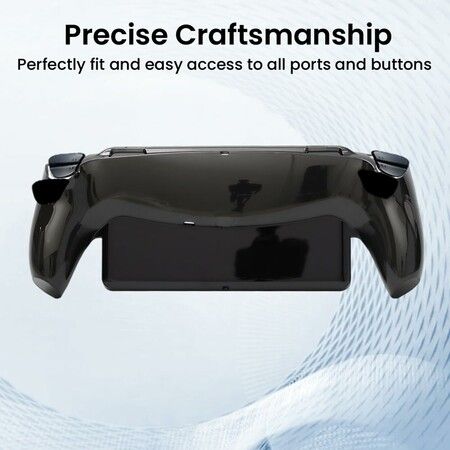 Hard 3-in-1 Protecting Case with Accessories for PlayStation Portal Seamless Gaming Experience(Clear Black)