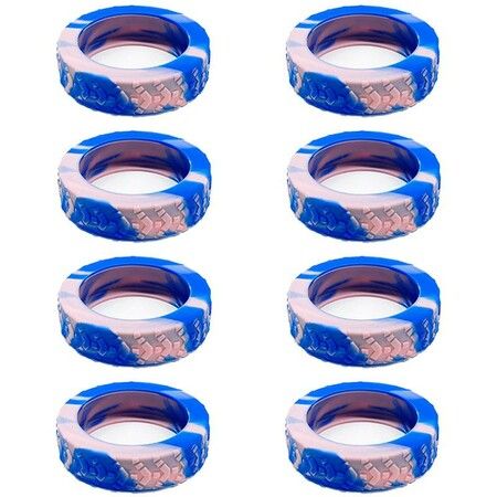 8-Piece durable flexible Silicone Luggage Wheels Protector Covers Reduces noise and vibrations while rolling