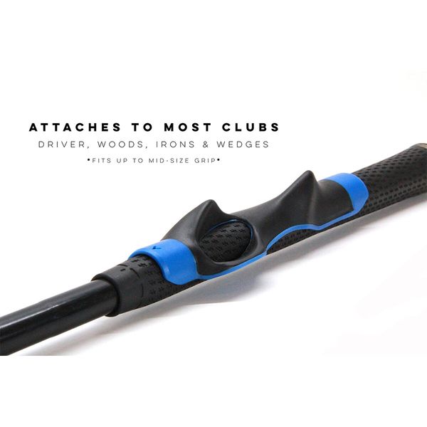 Innovative portable Golf Grip Trainer Attachment - Enhance Hand Positioning and Improve Your Grip (Blue)