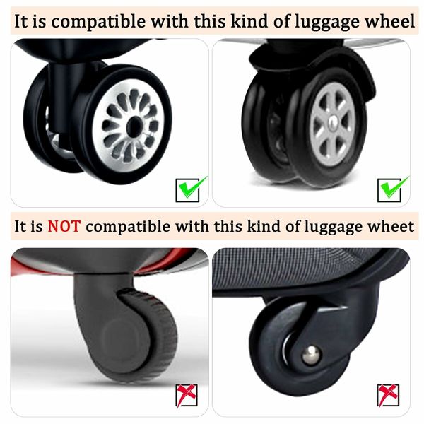 8-Piece Colorful Silicone Luggage/Suitcase Wheel Covers for Anti-Noise and Shock Proof (Orange)