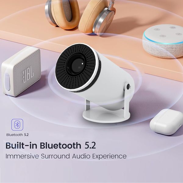 Portable 4K Projector Android 12 operating system Versatile dual-mode Wi-Fi for seamless connectivity