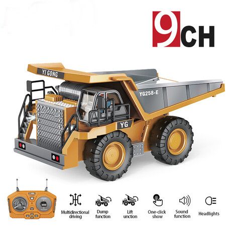 1:24 Remote Control Dump Truck, Forklift, and Excavator Set: Engineering Vehicle Toys for Boys with Remote Control perfect for gift