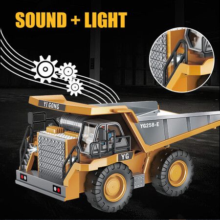 1:24 Remote Control Dump Truck, Forklift, and Excavator Set: Engineering Vehicle Toys for Boys with Remote Control perfect for gift