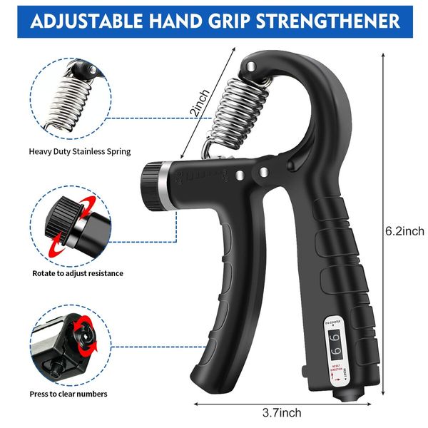 7-Piece Complete Grip Strengthener Kit for Enhanced Grip, Finger, and Forearm Strength