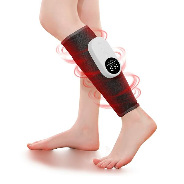 Leg Massager with Heat and Air Compression - 3 Intensities, 3 Modes, and Easy Operation for Enhanced Circulation and Muscle Relaxation - Perfect Gift(Single Black)