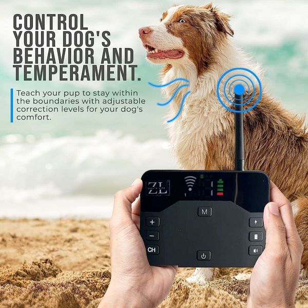 Wireless Dog Fence + 3 Dogs Training Shock Collar for Ultimate Dog Safety Freedom