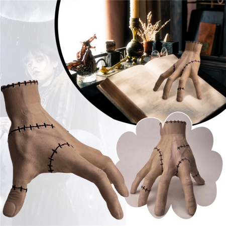 Wednesday Thing Hand Toy: Spooky Home Decor and Costume Prop from the Addams Family