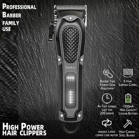 Hair Clippers for Men: Cordless and Corded Barber Clippers for Precision Haircuts, Beard Trimming, and Grooming