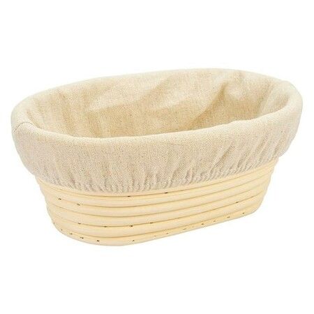 Handmade Bread Proofing Basket Oval 30x14x7cm Banneton with Proofing Cloth Liner for Sourdough Bread Baking