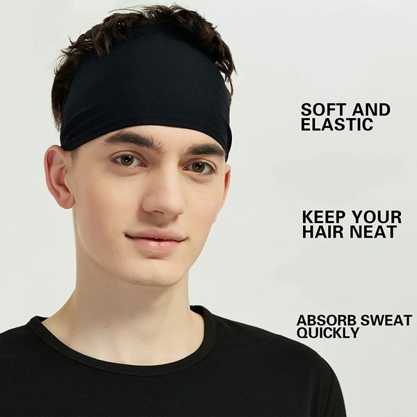 Sports Headbands: 5-Pack Moisture Wicking Workout Headbands for Men and Women